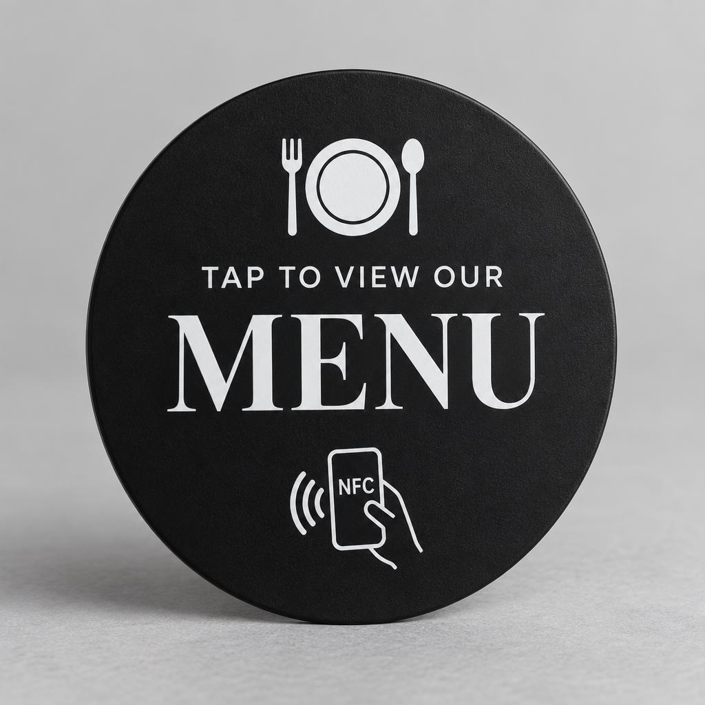 Round Menu Table Card