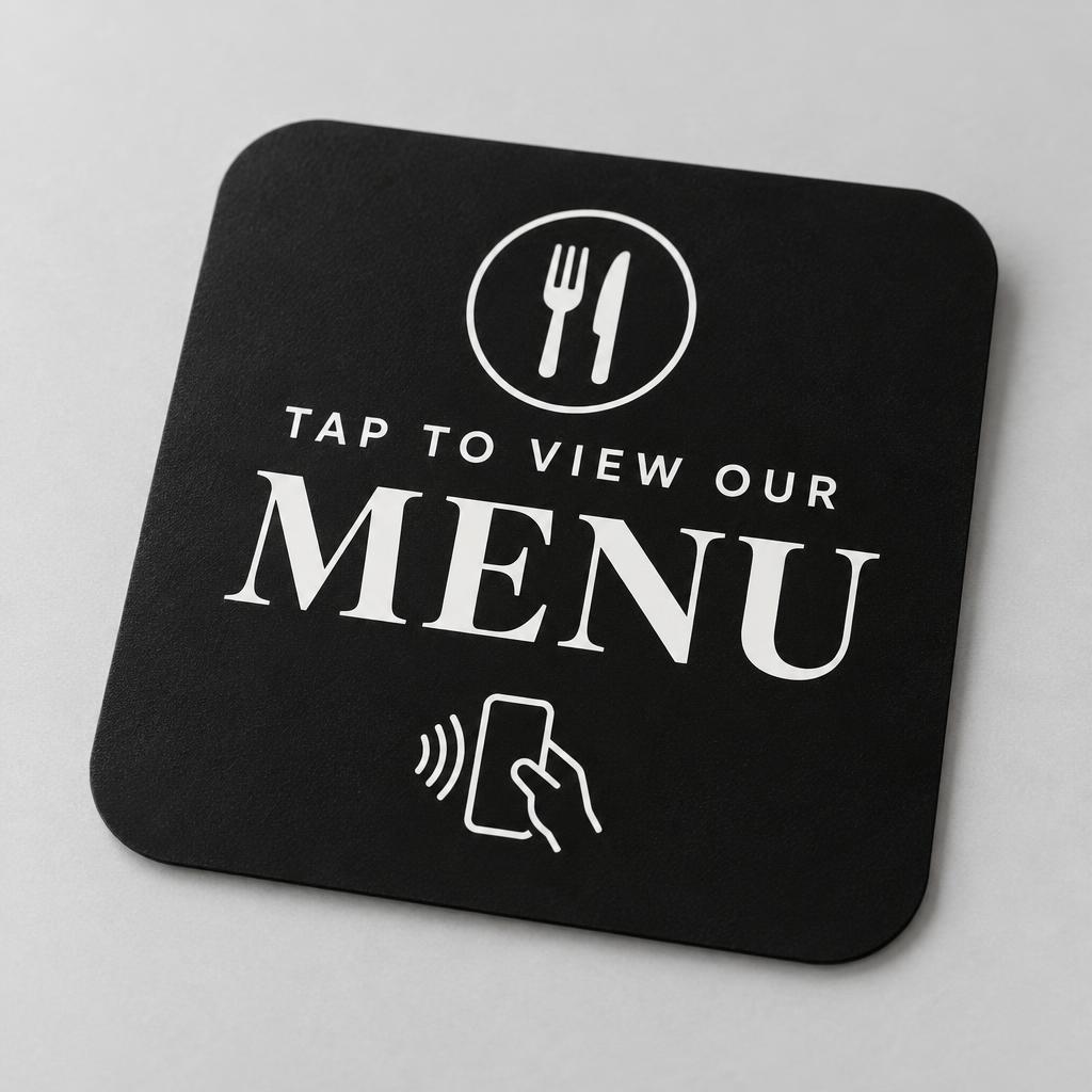 Square Menu Table Card